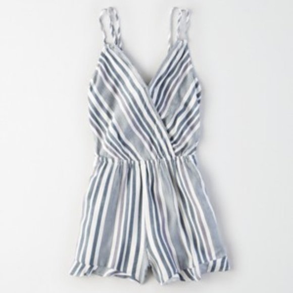 AE Striped Strappy Romper - Picture 1 of 5